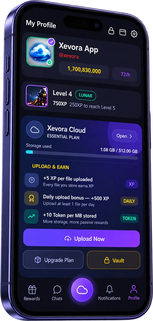 Xevora — profile & rewards